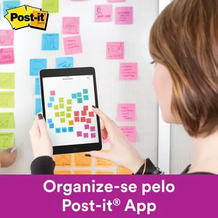Bloco de notas super adesivas Post-it refil Verde Ácido 76x76mm 90 folhas - 3M