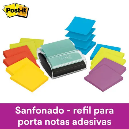 Bloco de notas super adesivas Post-it refil Verde Ácido 76x76mm 90 folhas - 3M