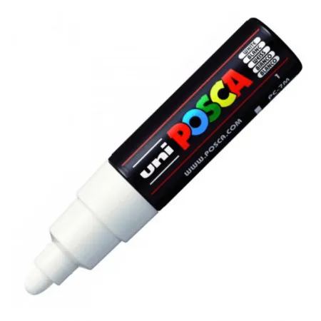 Caneta Posca PC-7M - branco - Uni-Ball