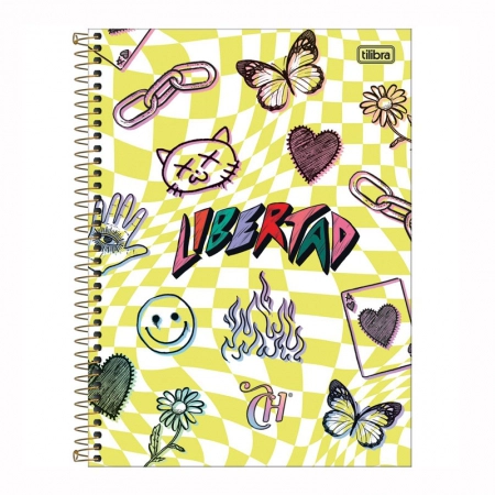 Caderno espiral capa dura universitário 10x1 160 folhas Capricho - Capa 4 - Tilibra