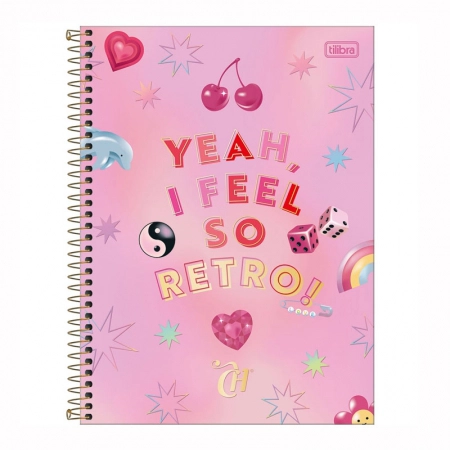 Caderno espiral capa dura universitário 1x1 80 folhas Capricho - Capa 1 - Tilibra	