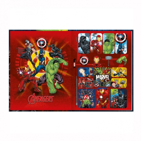 Caderno brochurão capa dura universitario 1x1 80 folhas Os Vingadores - Capa 2 - Tilibra	