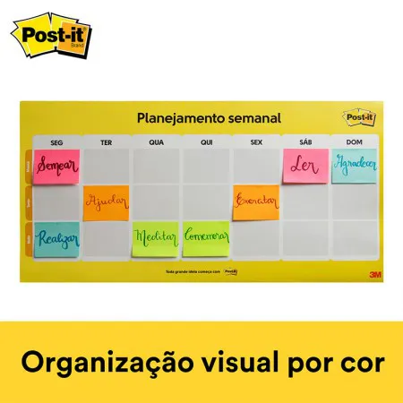 Calendário Semanal Post-It com 2 blocos CD0347 - 3M