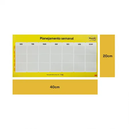 Calendário Semanal Post-It com 2 blocos CD0347 - 3M
