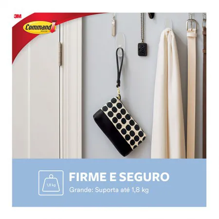 Gancho adesivo Command transparente grande - HB004324586 - 3M