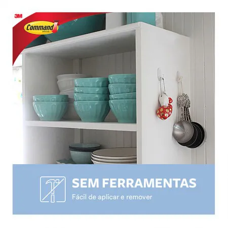 Gancho adesivo Command transparente grande - HB004324586 - 3M