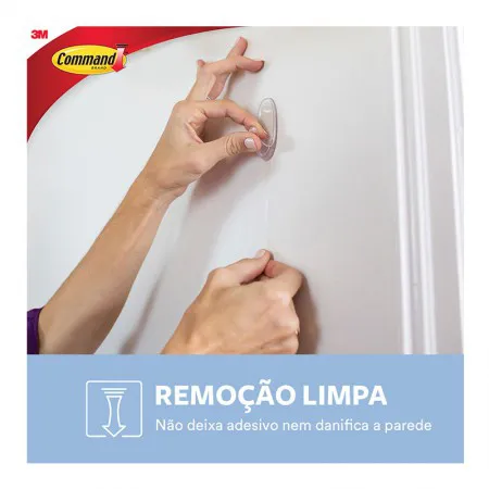 Gancho adesivo Command transparente grande - HB004324586 - 3M