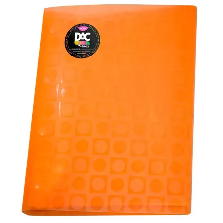 Pasta catálogo A4 908PP/LR laranja 10envelopes plást Dac
