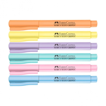 Pincel marca texto Grifpen com 6 unidades Tons Pastéis MT/TP6ZF - Faber-Castell