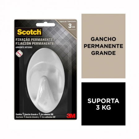 Gancho adesivo Scotch branco grande HB004683577 - 3M