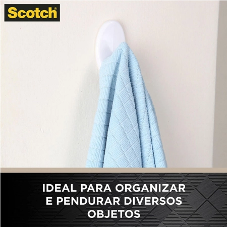 Gancho adesivo Scotch branco grande HB004683577 - 3M