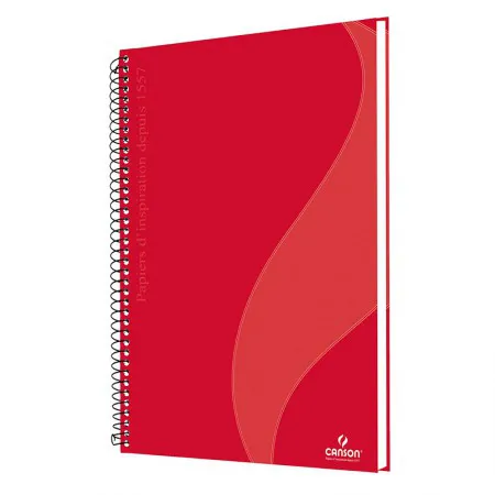 Caderno universitário profissional Desenho sem pauta - 40 folhas - Vermelho - Canson