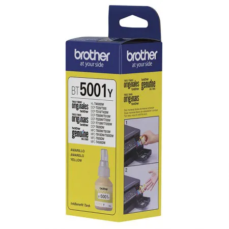 Garrafa de tinta original Brother para InkTank BT5001Y Amarelo 48,8ml