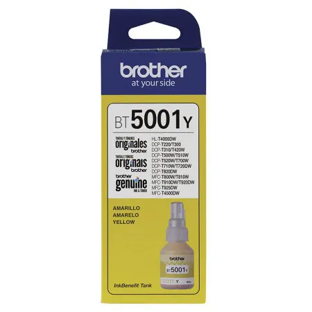 Garrafa de tinta original Brother para InkTank BT5001Y Amarelo 48,8ml