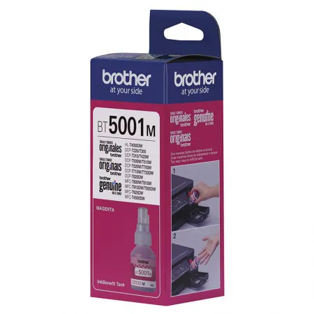 Garrafa de tinta original Brother para InkTank BT5001M Magenta 48,8ml