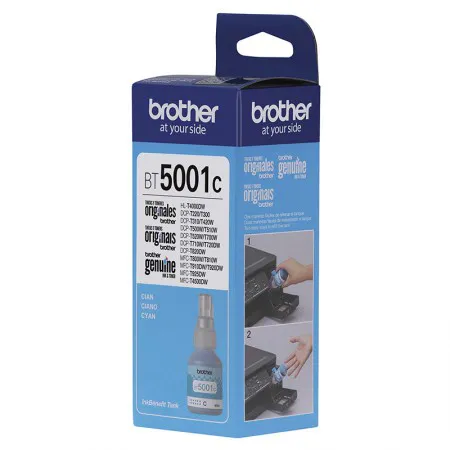 Garrafa de tinta original Brother para InkTank BT5001C Ciano 48,8ml