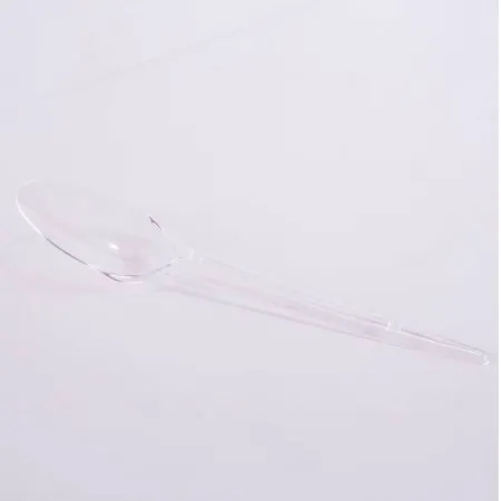 Colher descartável refeição premium cristal - 7030 - com 50 unidades - Prafesta