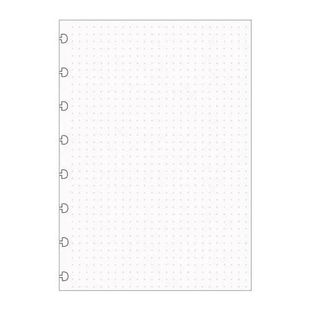 Bloco refil A5 pontilhado branco 120g com 30 folhas - CIRA2007 - Caderno Inteligente