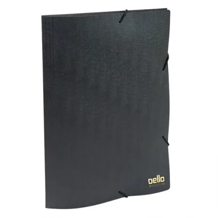 Pasta com aba elástico ofício - Executive - 0267.P - preta - Dello