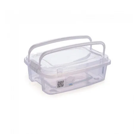 Caixa organizadora Gran Box baixa com alça e trava - Cristal - 3L 8412 - Plasútil