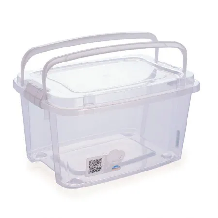 Caixa organizadora Gran Box alta com alça e trava - Cristal - 6,2L 8413 - Plasútil