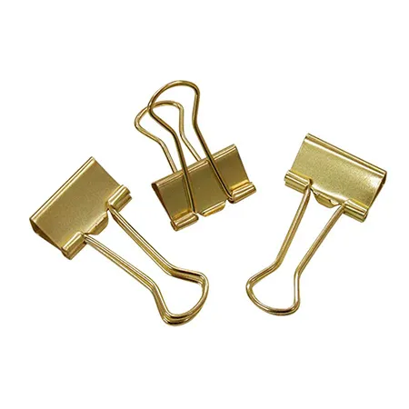 Prendedor de papel 19mm dourado com 12 unidades 178250 - Tilibra