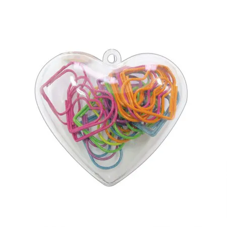 Clips colorido coração 28mm com 20 unidades 178292 - Tilibra