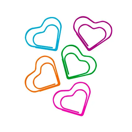 Clips colorido coração 28mm com 20 unidades 178292 - Tilibra