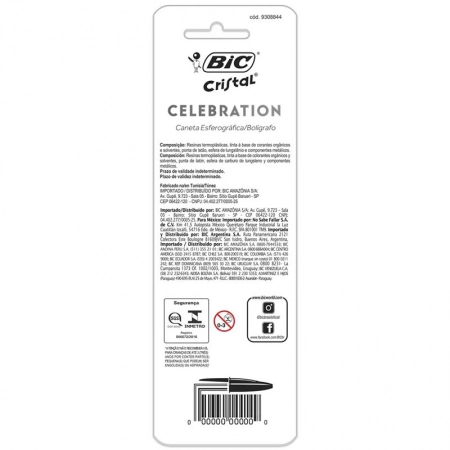 Caneta esferográfica 1.0 Celebration com 2 unidades - Bic