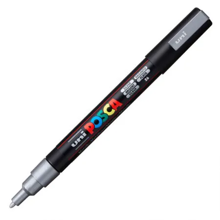 Caneta Posca PC-3M - Prata - Uni-Ball