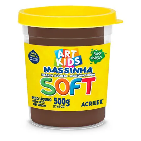 Massa de modelar Soft 500g - Chocolate 814 - Acrilex
