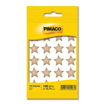 Etiqueta adesiva TP18 Estrela - ouro - Pimaco