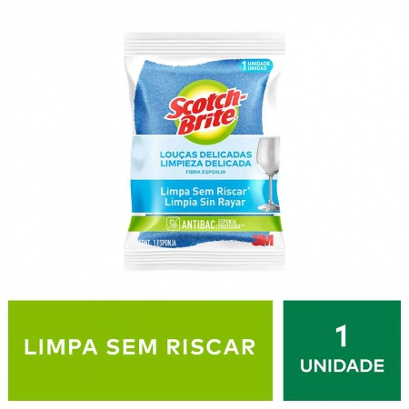 Esponja de limpeza delicadas Scotch-Brite azul - 3M