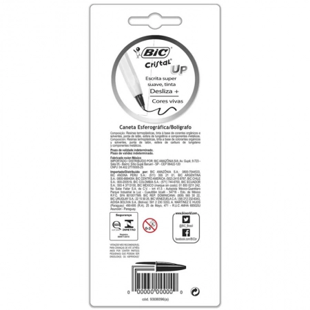 Caneta esferográfica 1.2 Cristal Up com 5 unidades - Bic