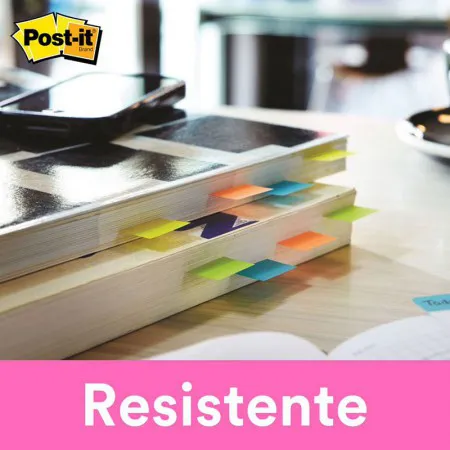 Marcador de página adesivo Post-it Flags 5 cores sortidas 12x43mm 100 folhas - 3M