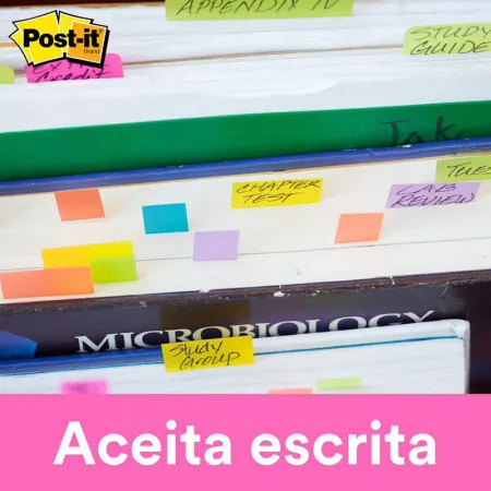 Marcador de página adesivo Post-it Flags 5 cores sortidas 12x43mm 100 folhas - 3M