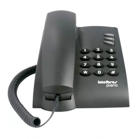 Telefone pleno com chave com fio Preto - 4080057 - Intelbras