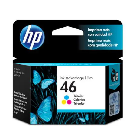 Cartucho HP 46 Original CZ638AL cores p/ DeskJet 2529, 4729, 5738