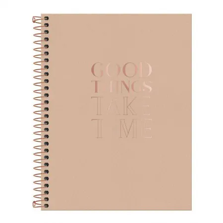 Caderno colegial capa dura executivo 80 folhas Vanilla - Capa 2 - Tilibra	