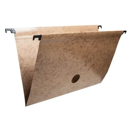 Pasta suspensa marmorizada plastificada castanho Haste Preta 45F - Dello