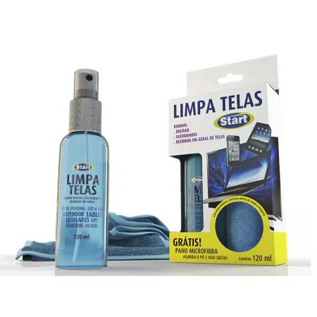 Limpador para tela Start 120ml pano microfibra - Start Química