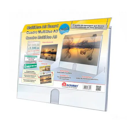 Quadro multiuso A3 com dupla face Cristal - 873.0 - Acrimet