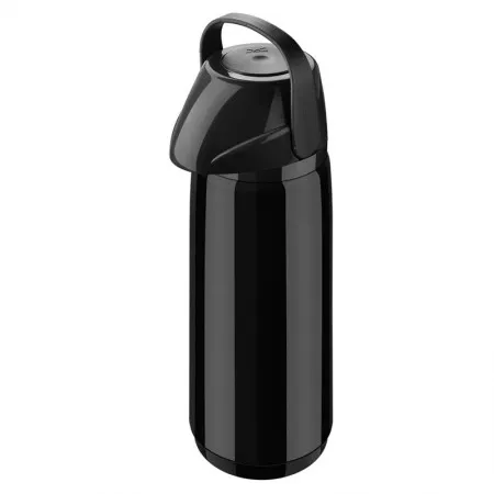 Garrafa térmica de pressão Air Slim polipropileno 1,8L Preta - Invicta