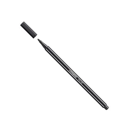 Caneta hidrográfica Ponta Sintética - 68/46 - Preta - Stabilo