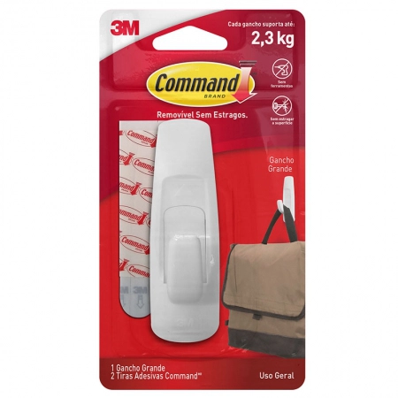 Gancho adesivo Command branco grande H0001818105 - 3M