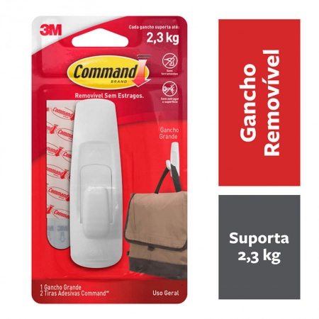 Gancho adesivo Command branco grande H0001818105 - 3M