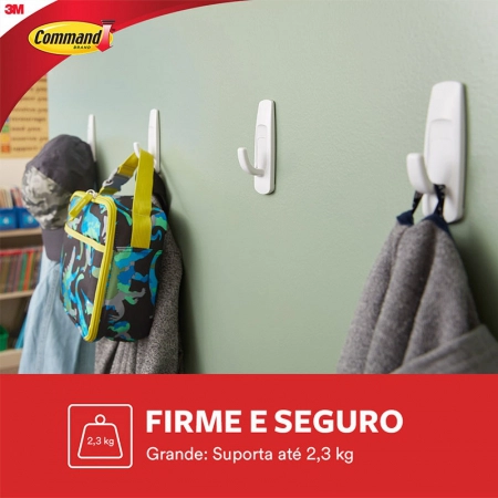 Gancho adesivo Command branco grande H0001818105 - 3M