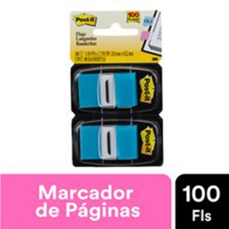 Post-It tape flags azul com 100 fls - 3M