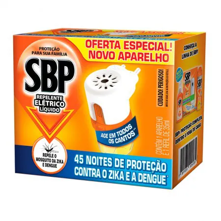 Inseticida SBP elétrico líq 45noite aparelho+refil - Reckitt Benckiser