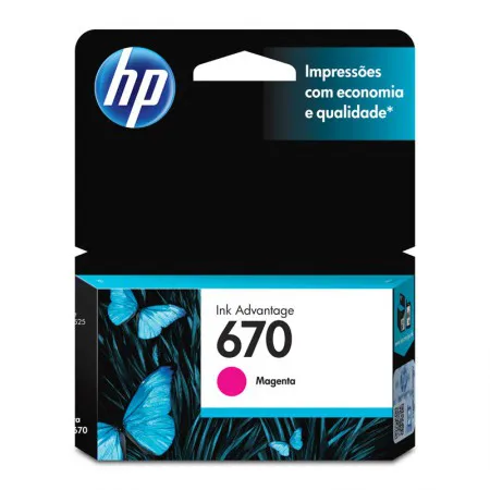 Cartucho HP 670 Original CZ115AB Magenta p/ Deskjet 4615, 4625, 5525